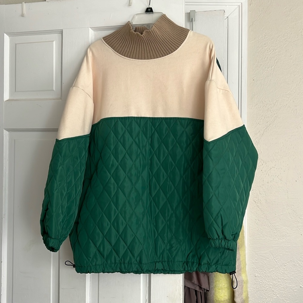 Clad & Cloth Quilted Sweater